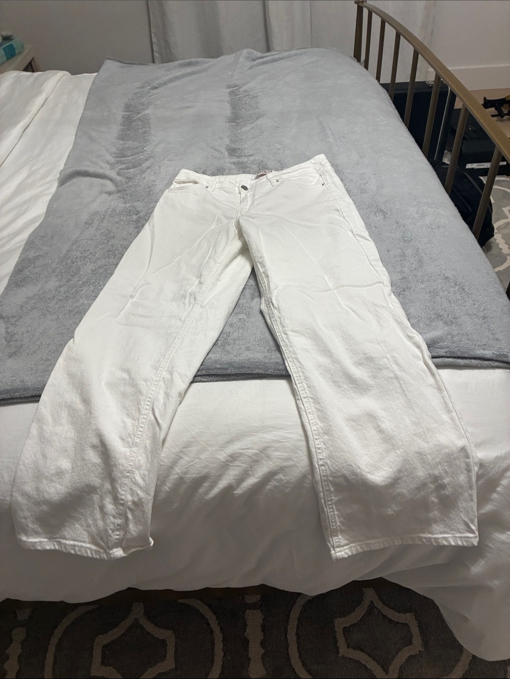 Royalty For Me White Wide-Leg Jeans — Clean Flare